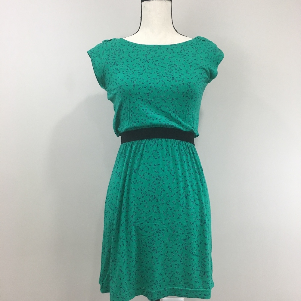 Lilly Pulitzer Green Laney Safety Pins Dress Sz XS